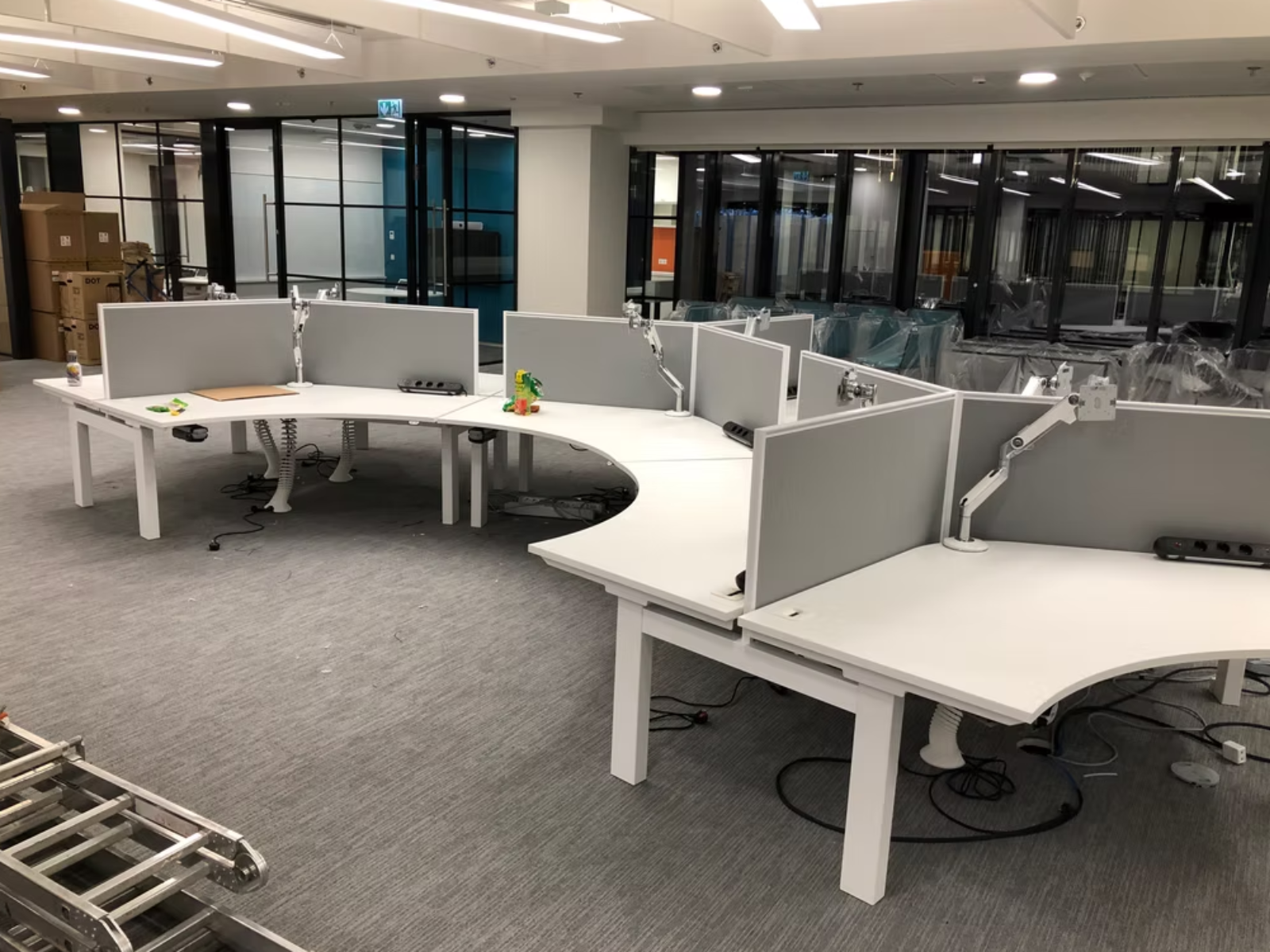 Height-adjustable desks installed in Budapest office